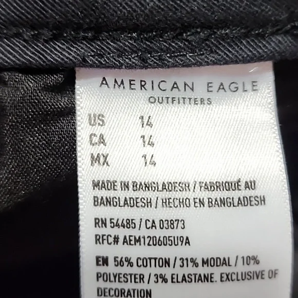 American Eagle black size 14 bermuda shorts - Picture 5 of 5